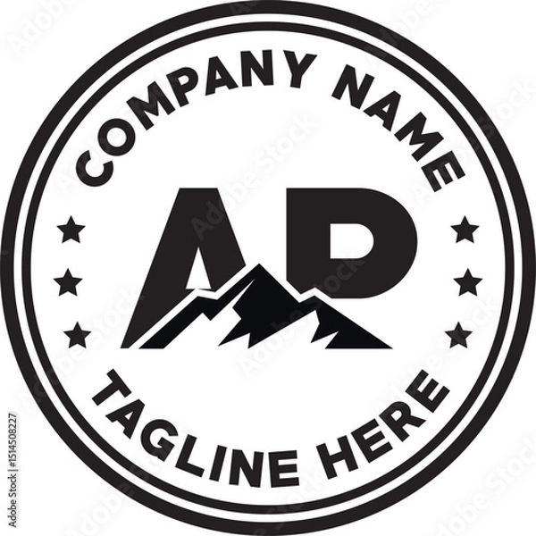 Obraz AP simple mountain silhouette logo