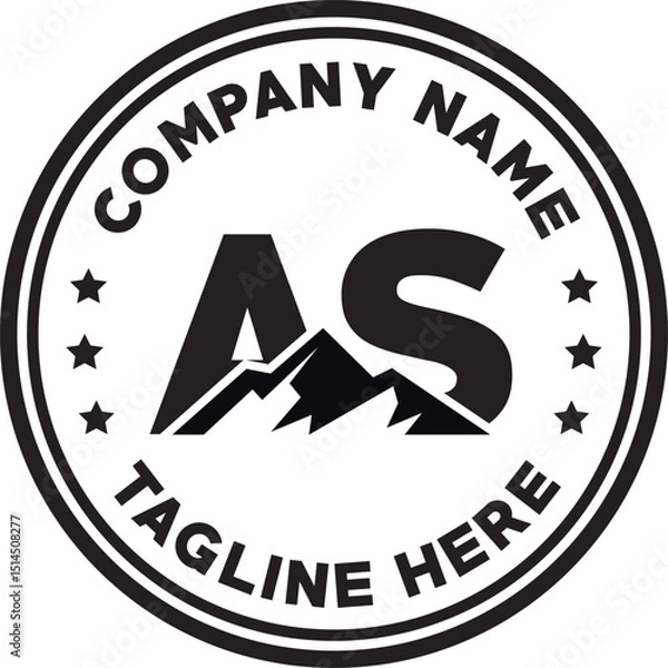 Obraz AS simple mountain silhouette logo