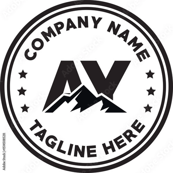 Obraz AY simple mountain silhouette logo