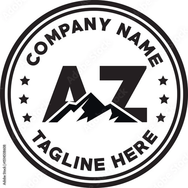 Obraz AZ simple mountain silhouette logo