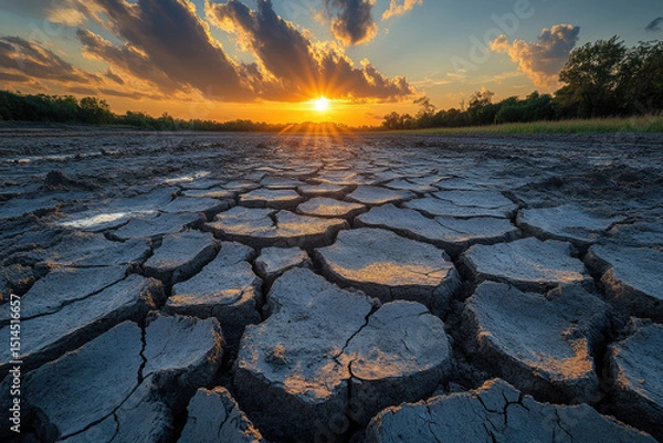 Fototapeta The Longest Summer Ever Burned the River Away