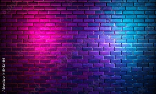 Obraz Blue brick wall background
