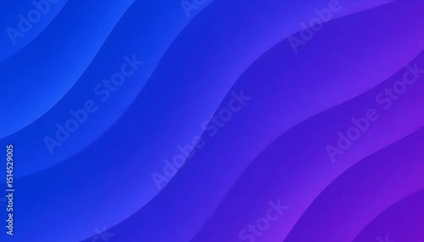 Fototapeta Abstract Gradient Banner – Blue Purple Digital Flow Background for Web and Tech