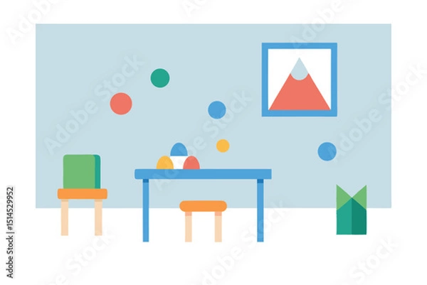 Fototapeta vector illustration of a table