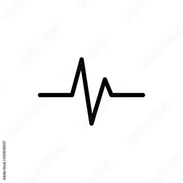 Obraz Pulse Moving Across Screen Icon Representing Data Flow and Signal Transmission