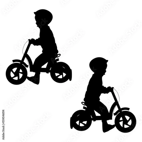 Obraz Bicycle silhouette, Double Bicycle set box icon, bike man ride illustration, silhouette, set icon, silhouette, Bicycle icon