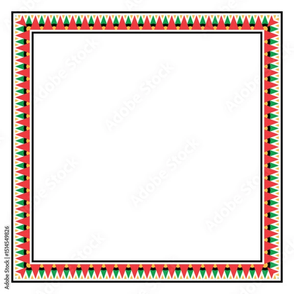 Obraz Kwanzaa Design Geometric Tribal Frame