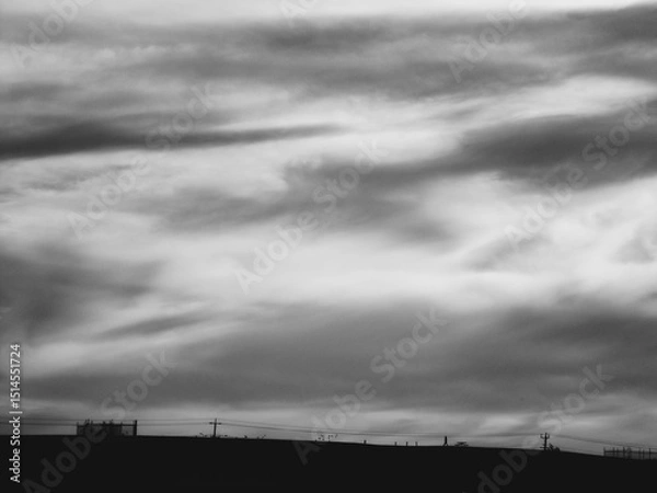 Obraz Landscape with clouds