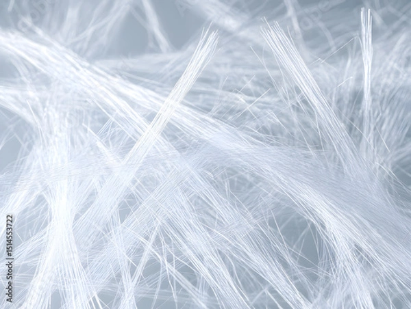 Fototapeta Coarse filament fibers illuminated by soft natural light create intricate and delicate texture with translucent and airy appearance, evoking sense of lightness and fragility