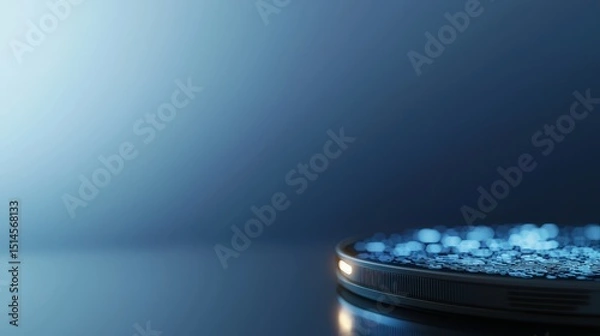 Obraz Close-Up of a Modern Device with Abstract Light Reflections