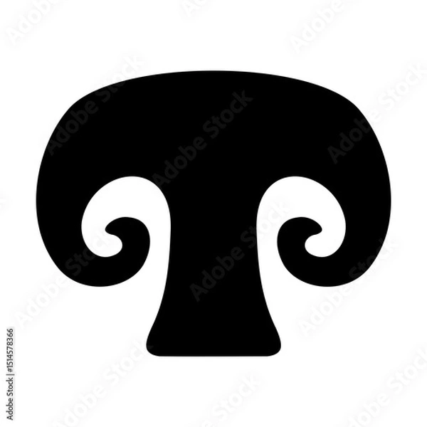 Fototapeta button mushroom icon	