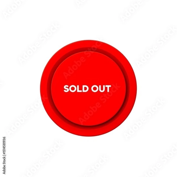 Obraz A simple, bold, sold-out announcement conveys a clear message: limited supply, immediate action!
