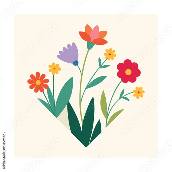 Obraz flowers and heart