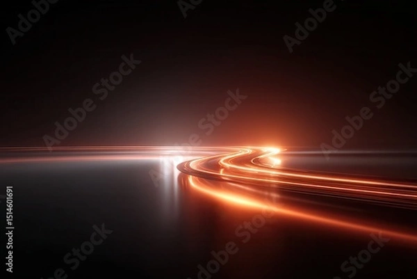 Fototapeta abstract background of red and orange speed streaks, soft blur, energetic movement, clean and minimal, dynamic motion lines, futuristic feel.