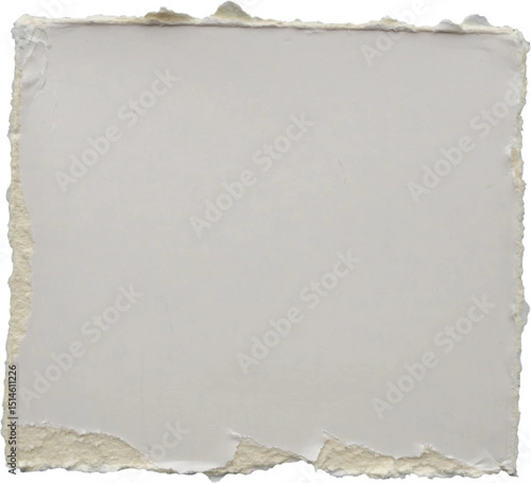 Obraz White ripped paper torn edges strips isolated on black background