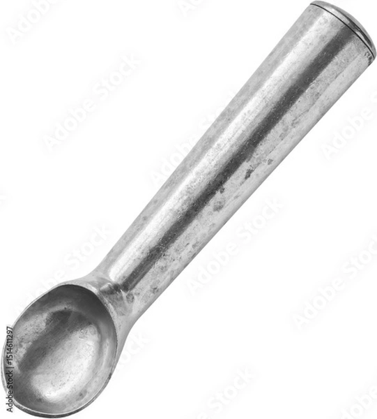 Obraz Ice cream scoop spoon isolated white background