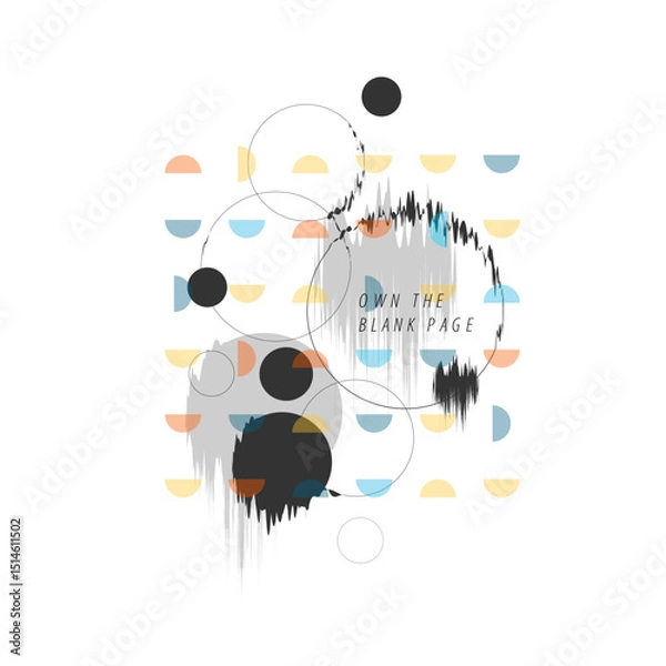 Fototapeta Set of abstract modern graphic circle elements vector