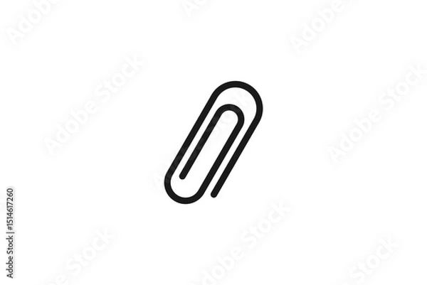 Obraz paperclip icon line vector design