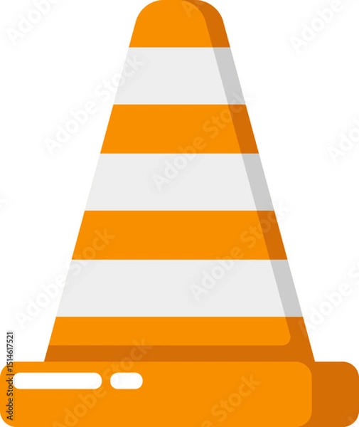 Obraz Traffic Cone Flat Icon