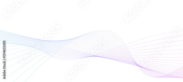 Obraz Abstract vector wave element for design. Smooth motion dynamics. Vector illustration EPS 10.