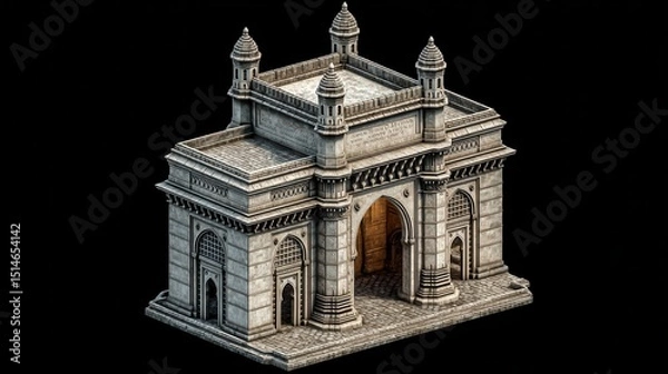 Fototapeta Majestic Monument with Intricate Architectural Details and Historical Significance