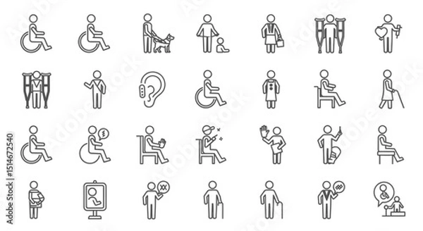 Obraz Accessible Design Disability Icons and Symbols for Inclusive Communication