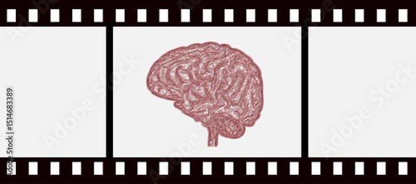 Obraz the brain on a movie strip.