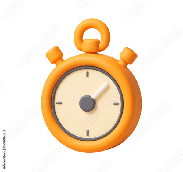 Obraz 3d stopwatch on white background