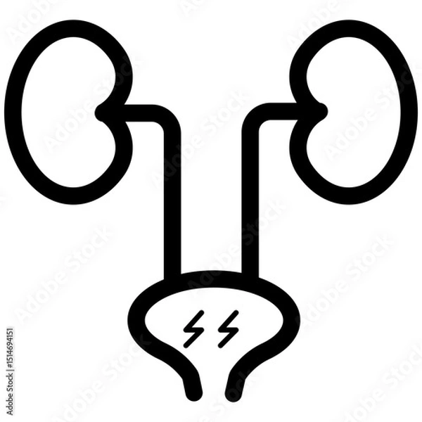 Obraz Urinary Tract Infection or UTI Icon