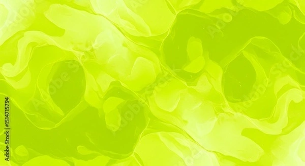 Fototapeta Abstract Fluid Art in Shades of Green and Yellow