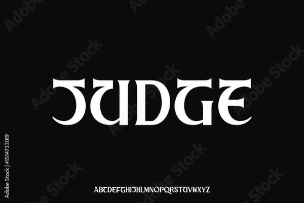 Fototapeta Display alphabet font vector design suitable for headline, poster, logo, magazine and many more