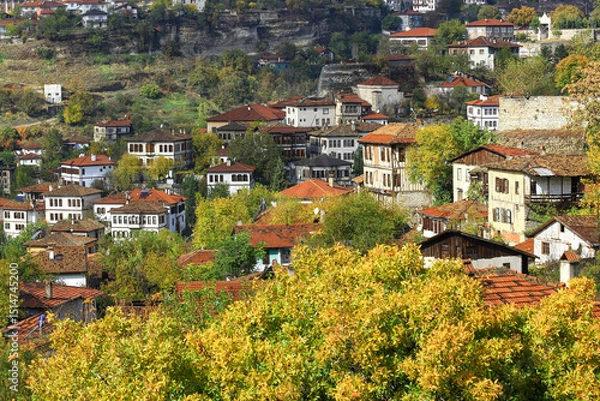 Obraz Footage of the city of Safranbolu, which is on the world heritage list and stands out with its local architectural features.
