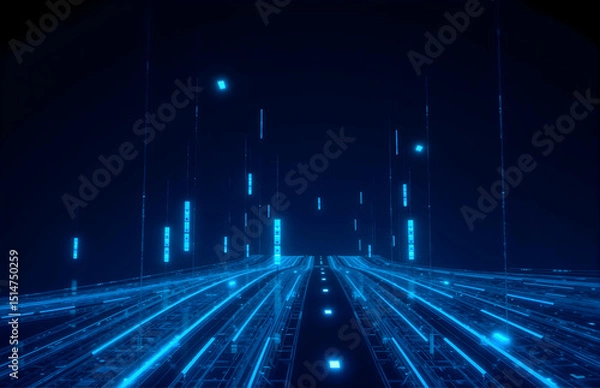 Obraz Tech - inspired Future Digital Space