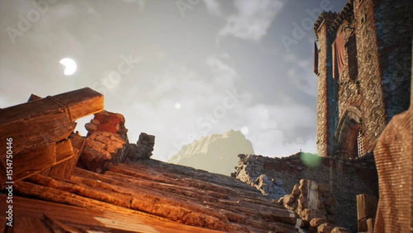 Obraz 壊れた階段