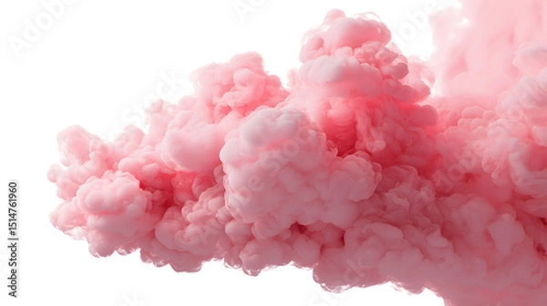 Obraz Pink Smoke Effect Isolated on Transparent Background

