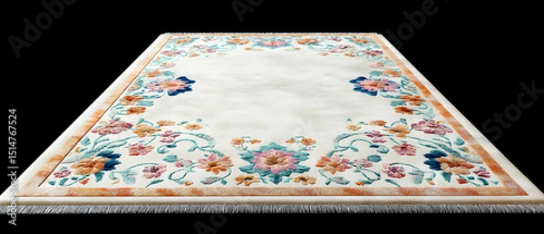 Obraz Vintage Cream Carpet With Floral Pattern