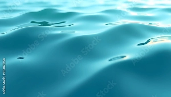 Fototapeta Close-up of a serene water surface with soft undulating waves, ideal for conveying calmness, nature, and relaxation in creative projects