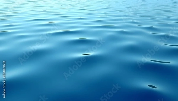 Fototapeta Gentle waves rippling across the surface of the ocean, reflecting soft light, creating a peaceful and soothing water texture for creative use