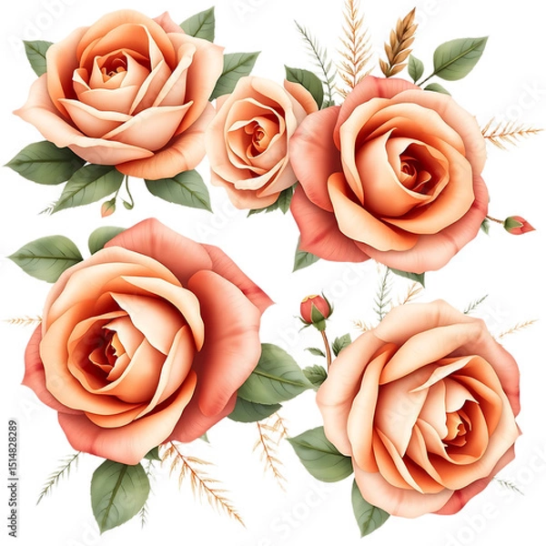Obraz Bouquet of roses PNG
