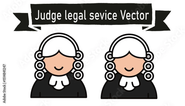 Fototapeta Judge legal service vector 