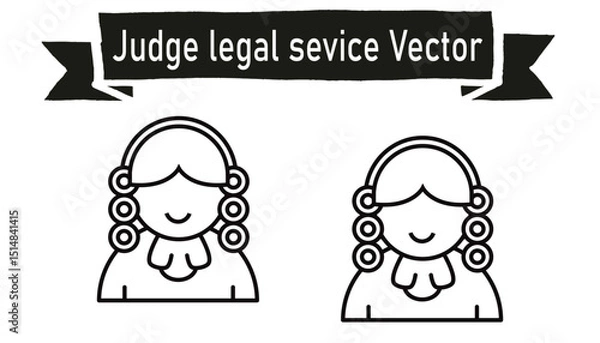 Fototapeta Judge legal service vector 