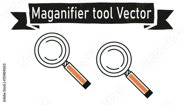 Fototapeta Maganifier tool vector