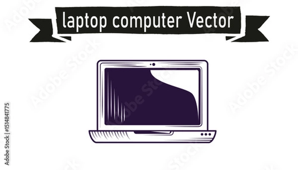 Fototapeta Laptop computer vector