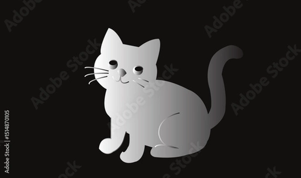 Obraz Cat emoji icon vector image.