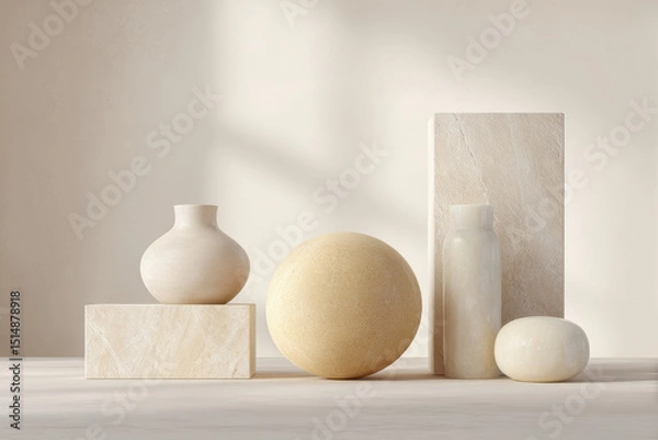 Fototapeta collection of modern tableware gadgets and accessories on clean white background with soft shadows