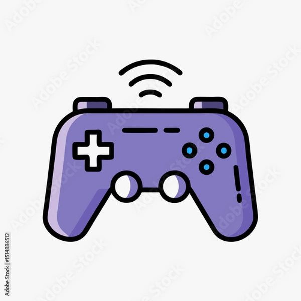 Obraz Wireless Game Controller Icon - Gaming Device & Entertainment Symbol