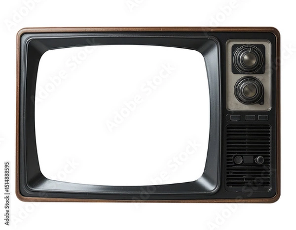 Fototapeta Classic Old Television PNG with Transparent Background for Design Use.