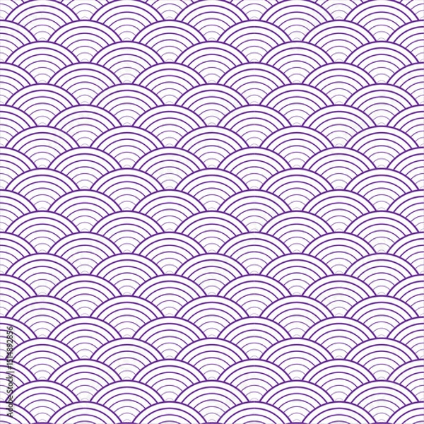 Fototapeta Wave pattern seamless abstract background. Stripes wave pattern. Hand drawn line arts design for prints, fabric, poster and wallpaper.
