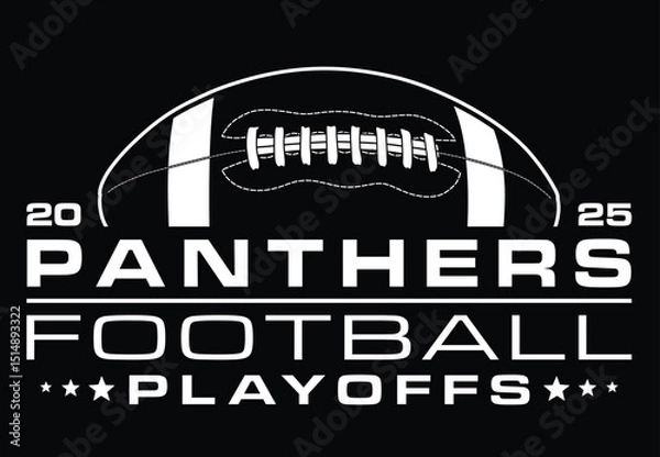 Fototapeta Panthers Football Playoffs Design is a modern graphic design for your Panthers football team playoff game. This great for shirts and other products, promotions or advertising.