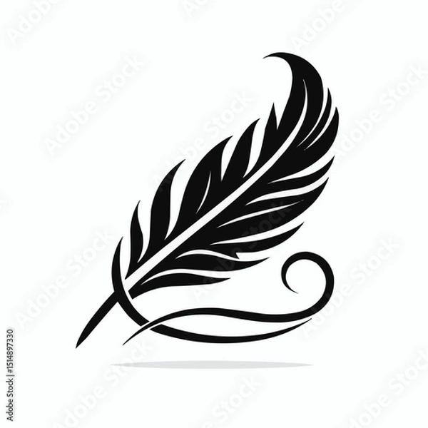 Fototapeta feather pen icon